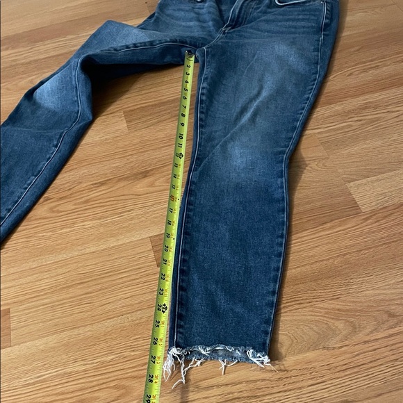 PAIGE Indigo Skinny Jeans with Frayed Hem - Picture 4 of 7